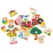 Дървен пъзел Голямата ферма – New Classic Toys образователен пъзел с дръжки за деца