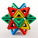 Конструктор Polydron (среден размер, магнитен) - Матов (184 части)