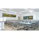 RFG Ергономичен Чин Ergo School, с регулируема височина, двоен, бял плот, сив метал, от I до XII клас