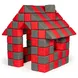JollyHeap JOY Магнитни кубчета 1222 150 бр. Червено / тъмно сиво
