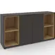 Офис Библиотека Класик – 4 рафта, 2 врати – 160 х 40 х 80 см