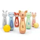 Дървен боулинг с животни New Classic Toys