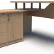 Бюро с помощен шкаф