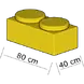 ПЕЙКА ЛЕГО 80X40 Н=35СМ ДВОЙНА