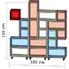 СЕКЦИЯ ТЕТРИС 180X35 Н=188СМ ВАРИАНТ 6