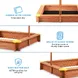 Детски Пясъчник GINGER HOME, Регулируем и Водоустойчив Сенник-Покривало anti-UV, Дървен, 118х118х118 см.