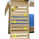 Голяма Детска Къща Ginger Home с Пясъчник и Пързалка, за Игра на Открито в Двора и Градината, Дървена, 258х271.5х291 см.