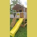 Голяма Детска Къща Ginger Home с Пясъчник и Пързалка, за Игра на Открито в Двора и Градината, Дървена, 258х271.5х291 см.