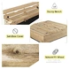 Голям Детски Пясъчник с Пейки и Сгъваем Капак Ginger Home 157x157x21см, Дървен