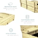 Голям Детски Пясъчник с Пейки и Сгъваем Капак Ginger Home 157x157x21см, Дървен