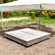 Голям Детски Пясъчник с Пейки и Сгъваем Капак Ginger Home 157x157x21см, Дървен