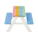 Детска Маса за Пикник с Пейки Ginger Home, Градинска, Дървена, Игри на Открито, RAINBOW, 89х79х50 см.