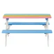 Детска Маса за Пикник с Пейки Ginger Home, Градинска, Дървена, Игри на Открито, RAINBOW, 89х79х50 см.