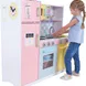 Детска Кухня Ginger Home, Дървена Играчка за Ролеви Игри с Цветен Дизайн, Размери 90x30x90 см