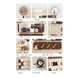 Дървен Бизи Борд Мече Ginger Home, Монтесори Дъска за Фина Моторика, 30x39 см