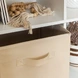 Детска Етажерка, Органайзер за Играчки, GINGER HOME с 6 Отделения и Текстилни Кутии, Бяла, Монтесори Мебел
