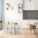 Детска Маса с 4 Столчета GINGER HOME, Дървен Комплект за Игра и Учение, Бял, 66x56x48 см, Ginger Home