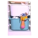 Детски Шкаф GINGER HOME, Етажерка за Играчки с 4 Кутии за Съхранение, Бял