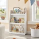 Детска Етажерка GINGER HOME, Дървен Органайзер за Книжки и Играчки, Бял Цвят, за Уютната Детска Стая