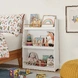 Детска Етажерка GINGER HOME, Дървен Органайзер за Книжки и Играчки, Бял Цвят, за Уютната Детска Стая