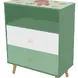 Детски Шкаф за Играчки и Дрехи GINGER HOME, Етажерка за Детска Стая с 2 чекмеджета, Мече, FOREST