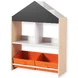 Етажерка за Играчки и Книжки GINGER HOME, Черна Дъска за Писане, Къщичка, Дърво, Ginger Home