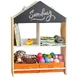 Етажерка за Играчки и Книжки GINGER HOME, Черна Дъска за Писане, Къщичка, Дърво, Ginger Home
