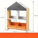 Етажерка за Играчки и Книжки GINGER HOME, Черна Дъска за Писане, Къщичка, Дърво, Ginger Home
