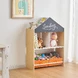 Етажерка за Играчки и Книжки GINGER HOME, Черна Дъска за Писане, Къщичка, Дърво, Ginger Home