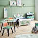 Детска Етажерка GINGER HOME, Органайзер за Играчки с Кутии за Съхранение DINOSAUR
