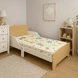 Детско Дървено Легло със Защита и Подматрачна Рамка 140/70 см – GINGER HOME
