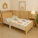 Детско Дървено Легло със Защита и Подматрачна Рамка 140/70 см – GINGER HOME