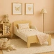 Детско Дървено Легло със Защита и Подматрачна Рамка 140/70 см – GINGER HOME