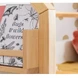 Детско Легло Къщичка GINGER HOME, Монтесори, Двуетажно, Пързалка, Черна Дъска, Подматрачна Рамка 90х200 см