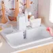 Детска Дървена Кухня GINGER HOME – Винтидж Модел с Електронни Котлони, Светлини, Звуци и Мивка с Течаща Вода, 91×31×90 см