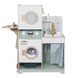 Детска Дървена Пералня 3 в 1 с Мивка с Течаща Вода и Сушилня GINGER HOME, 86×32×90 см
