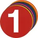 Маркери тренировъчни Ф23 см, с цифри 1-10, комплект