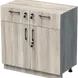 ШКАФ УНИ 80X52 Н=80СМ С 2 ВРАТИ И 2 ЧЕКМЕДЖЕTA