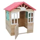 Детска дървена къщичка за игра на открито GINGER HOME – за двор и градина, 115×102×129 см