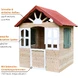 Детска дървена къщичка за игра на открито GINGER HOME – за двор и градина, 115×102×129 см