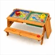 Детска Дървена Маса с Пейки и Пясъчник GINGER HOME – 2в1, Повдигащ се Плот, 90x86x50 см