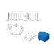Табуретка RFG Shape, екокожа, 90 х 90 х 43 cm