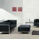 Табуретка RFG Neo, квадратна, екокожа, 700 х 700 х 450 mm, черен