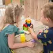 Дървен логически пъзел Панда BS Toys – игра с огледало и цветни блокчета за пространствено мислене