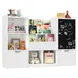 Детски Органайзер за Играчки GINGER HOME с Черна Дъска, Етажерка, 2 Чекмеджета и 6 Отделения, Масивно Дърво и MDF, 140x51x80 см