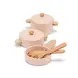 Розов детски дървен кухненски комплект с тенджери и тигани – New Classic Toys