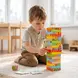 Дървена игра Дженга с животни и карти New Classic Toys – семейна игра за сръчност, логика и баланс