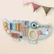 Дървена активна играчка за стена Крокодил Tooky Toy – сензорна музикална дъска за фина моторика