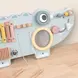 Дървена активна играчка за стена Крокодил Tooky Toy – сензорна музикална дъска за фина моторика