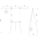 Магнитен флипчарт с две рамена 2x3 Office 70x100 